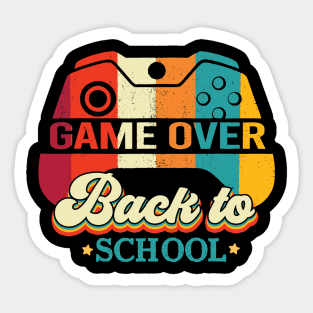 Back to School Funny Game Over Teacher Student Controller Sticker